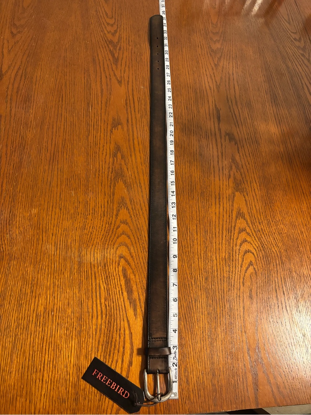 Freebird distressed black leather belt
